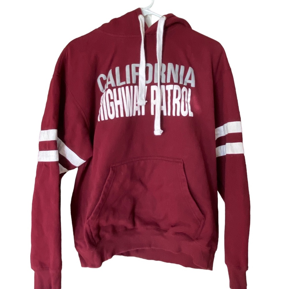 California Highway Patrol CHP Retro High End Burgundy Men’s M Hoodie MINTY